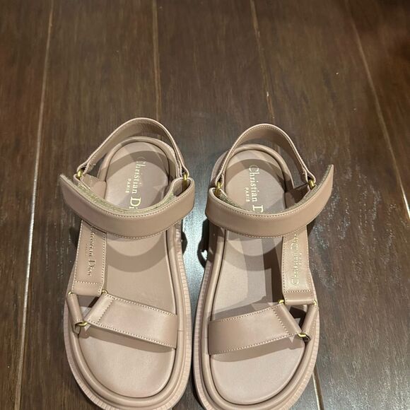 Dior Beige D-Wave Sandal - Picture 1 of 8